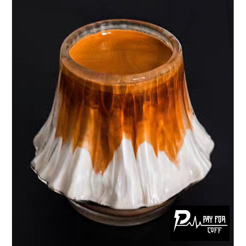 EDO GLASS FUJISAN2 (***พร้อมส่งครับ***) แก้วกาแฟ,เหล้า,เบียร์ ทรงภูเขาไฟ (มีก้น) (ตรงปก ของแท้100%)