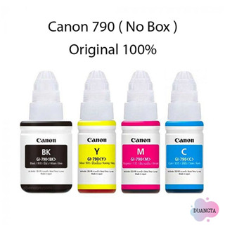 CANON GI-790 หมึกเติมแท้ ดำ,สีฟ้า,แดง,เหลือง (ไม่มีกล่อง)