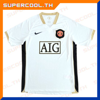 Manchester United 2006/07 Away Jersey เสื้อแมนยูย้อนยุค AIG เสื้อแมนยูขาวทอง