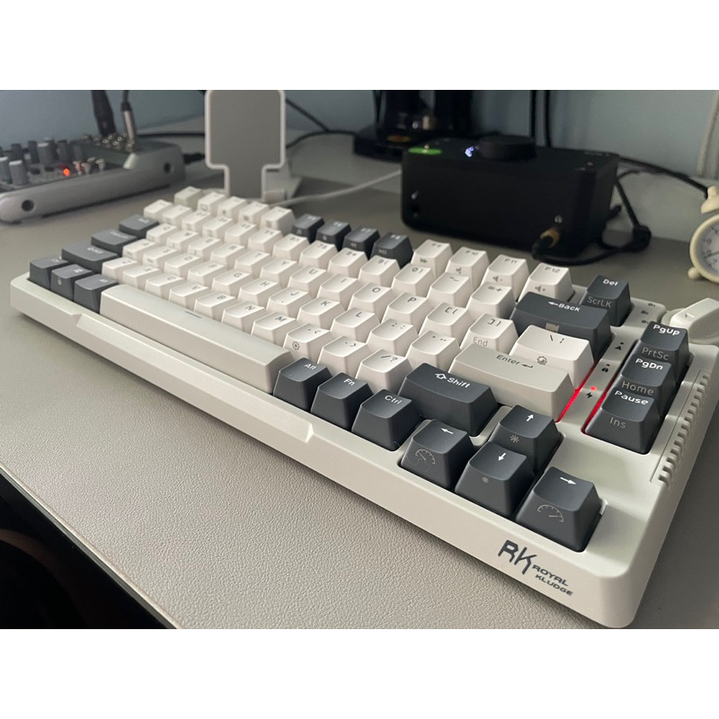 Keyboard Custom คีย์บอร์ด Royal Kludge RKH81 Sky Cyan Switch Bluetooth/2.4 Ghz Wireless [มือสอง Mod 