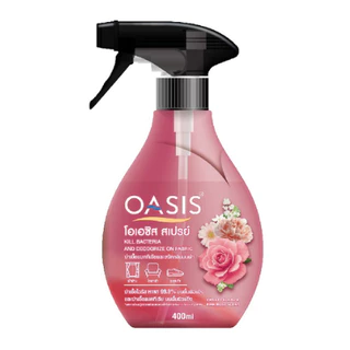 OASIS โอเอซิส สเปรย์ขจัดกลิ่นผ้า และเฟอร์นิเจอร์ พร้อมฆ่าเชื้อโรค ทั้ง 5 กลิ่น ขนาด 400 มล.