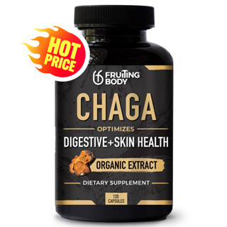 🍄 Chaga Mushroom Capsules 🍄 100% Chaga Mushrooms 💊 60 or 120 Capsules (1 or 2 month Supply)