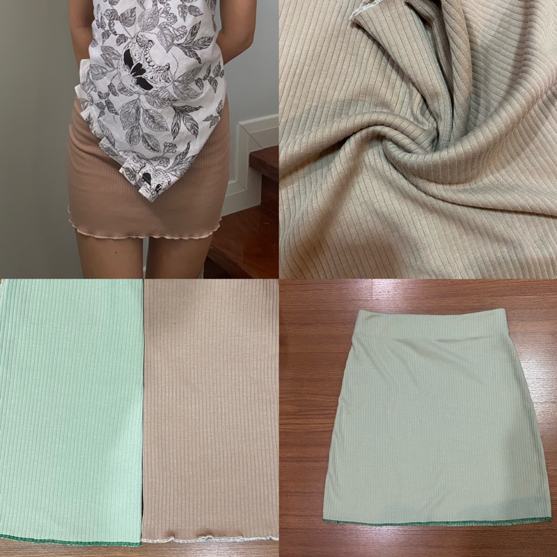 coocoabutter - พร้อมส่ง Quincy skirt กระโปรงผ้ายืด