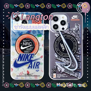 🌈Langton🌸ชาร์จแบบแม่เหล็ก แบรนด์ไทด์ iphone 11 14 pro max ศิลปะ ความคิดสร้างสรรค์ case for iPhone 12 13