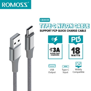 Romoss CB3035 1m 18W Watts Type C Charging Cable 3A Data Line