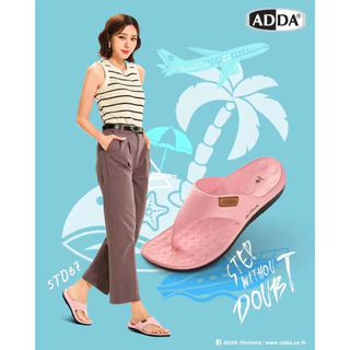 VIDVIEW มีส่งด่วน รองเท้าแตะผู้หญิง แบบหนีบ Adda 5TD63 พื้น 2density เบอร์ 36-39 พื้นนุ่ม ใส่สบาย