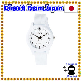 【Direct From Japan】 [Citizen Watch] Watch Citizen Q &amp; Q Analog Color Watch Waterproof Uretan Belt V01A-018VK Ladies White