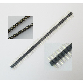 1*40PIN round pin single row of high-quality gold-plated / Single row straight pin hole pin pitch 2.54MM