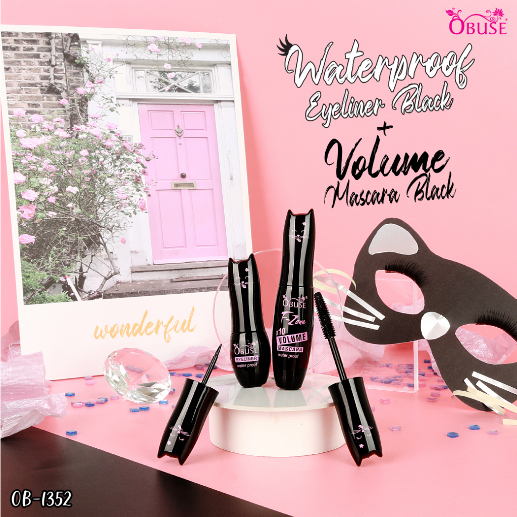 Obuse Mascara&Eyeliner มาสคาร่า เเละอายไลเนอร์ (OB-1352)