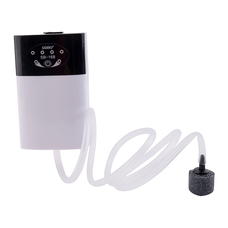 ปั๊มออกซิเจนตู้ปลาขนาดเล็กสำหรับพกพา mini AC/DC SB-168