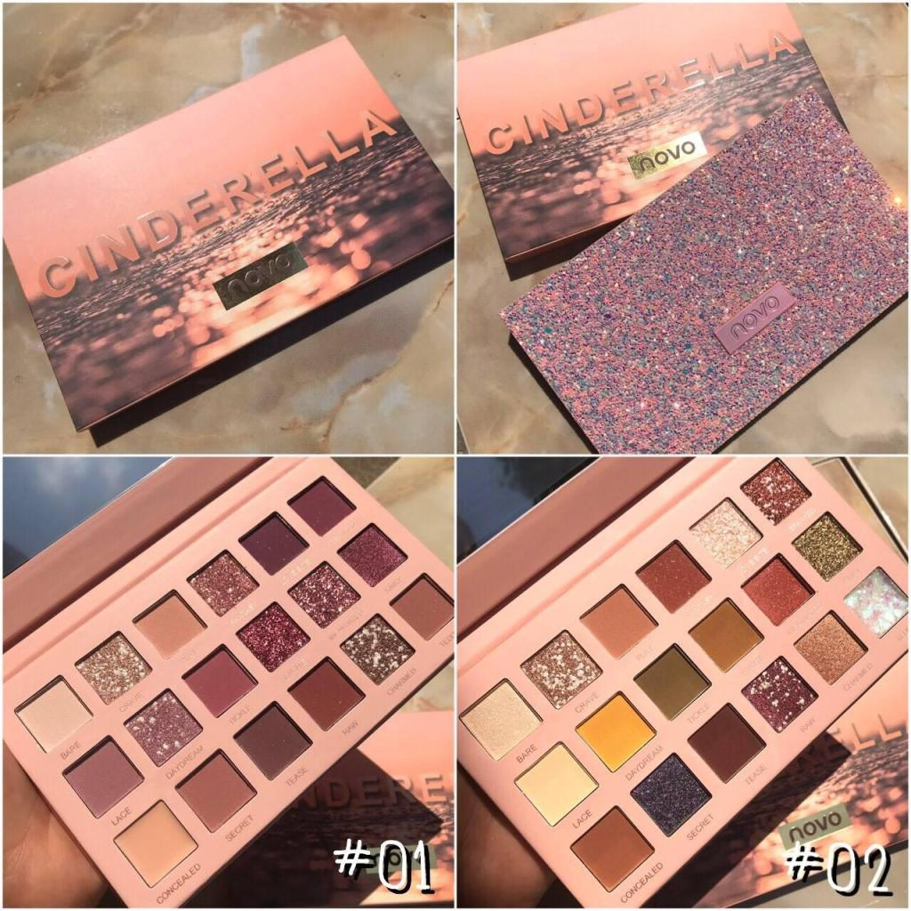 ***สินค้าราคาเซลล์ไม่มีกล่อง*** อายแชโดว์ Cinderella eyeshadow palette by novo แพคเกจละมุนนน สวยหวาน No.5269