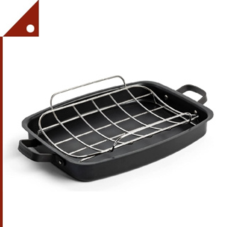 Merten &amp; Storck : MRTCC004901* ถาดรองอบอาหาร Carbon Steel Roaster with Rack, Black