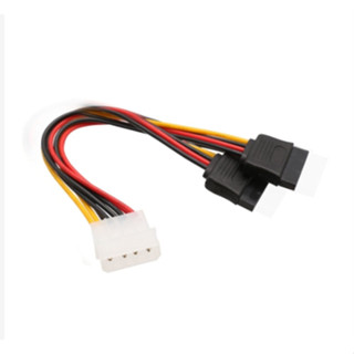 สาย SERIAL SATA POWER 1/2 (Molex 4 pin to 2x15Pin SATA Power cable)