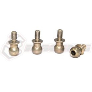 3Racing 7075 Aluminum 5.8mm Hex Ball Stud H=5 (4 pcs) - Teflon Coated 3RAC-BS58H5/TE