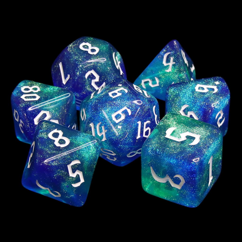 Prismatic Nebula Dice Set of 7 | ลูกเต๋า Dice For DnD D&D MTG RPG TRPG เกมกระดาน บอร์ดเกม Game ไพ่ทาโรต์ Magic เมจิก