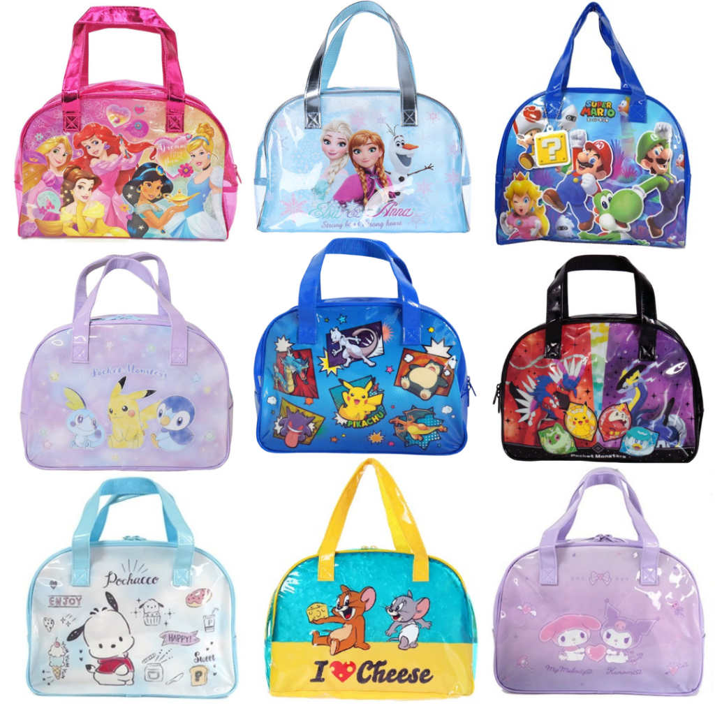 กระเป๋าพลาสติก กันน้ำ ว่ายน้ำ ไดโนเสาร์ เจ้าหญิง Frozen Pokemon Princess Mario มาริโอ้ Tomica