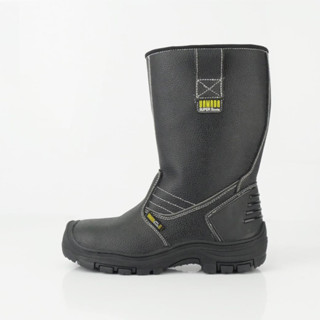 รองเท้าเซฟตี้  Yamada Super Boots หนังแท้ ห้วเหล็ก กันลื่น น้ำมัน สารเคมี  สีดำ