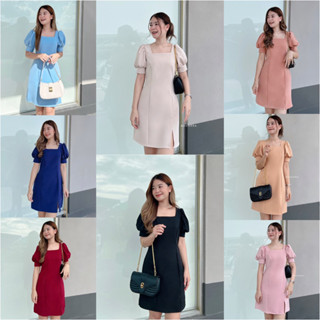 Riona Dress 🧸🍧🍡   เ เดรสออกงาน รอบนี้มาเป็นทรงแขนตุ๊กตา ใส่everydayก็ได้ ใส่ทำงานก็รอดค่า