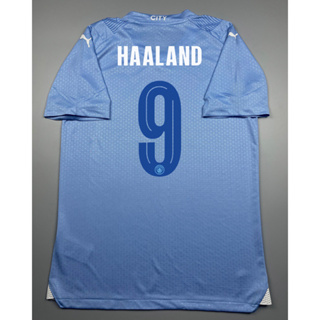 เสื้อบอล เพลเย่อ แมน ซิตี้ เหย้า 2023-24 Player  9 HAALAND ฟอนต์สโมสรแบบใหม่