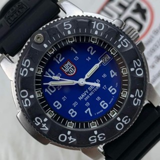 นาฬิกา Luminox series 3100 watch.  NAVY SEALS on Blue dial.