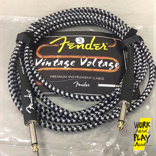 สายแจ็ค สายแจ็คกีตาร์ FENDER 3m ของแท้ หัวตรงสองด้าน