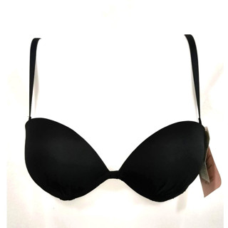 Annebra บราเสริมทรง ตะขอหลัง มีโครง เสริมฟองน้ำ Push up Mold bra Bloom Up รุ่น AB1-540 สีดำ