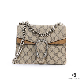 GUCCI DIONYSUS MINI BROWN BEIGE GG MONOGRAM SHW