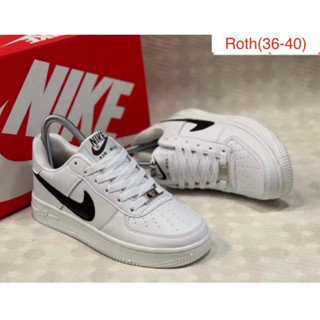 รองเท้าผ้าใบหนัง รองเท้าAF 1 รองเท้าสีขาว S.36-45 มี 4 สี รองเท้าสีดำ ใส่ได้ทั้งชาย-หญิง V38B203