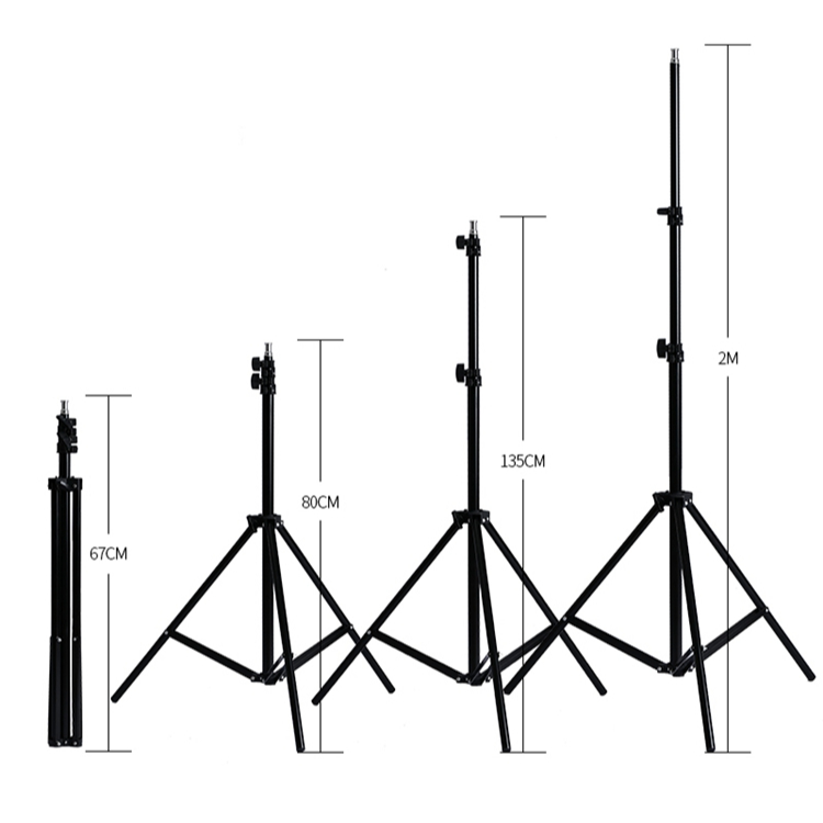 1/4 ขาตั้งไฟ Led stand ขาตั้งสำหรับไฟสตูดิโอ ชุดขาตั้งกล้องเซลฟี่ 210cm Tripod ขาตั้ง 2.1เมตร ไฟสตูดิโอ ไฟLed ขาตั้งไฟ
