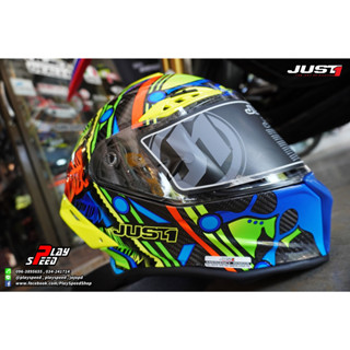 JUST1 J-GPR : Tribe Gloss Fluo Blue Yellow Carbon 🏁