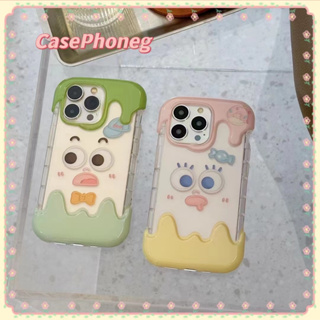 🍑CasePhoneg🍑ป้องกันการหล่น ขอบเต็ม 11 14 pro max การ์ตูน ระลอก เคสใส การแสดงออก รุ่นคู่ case for iPhone 12 13