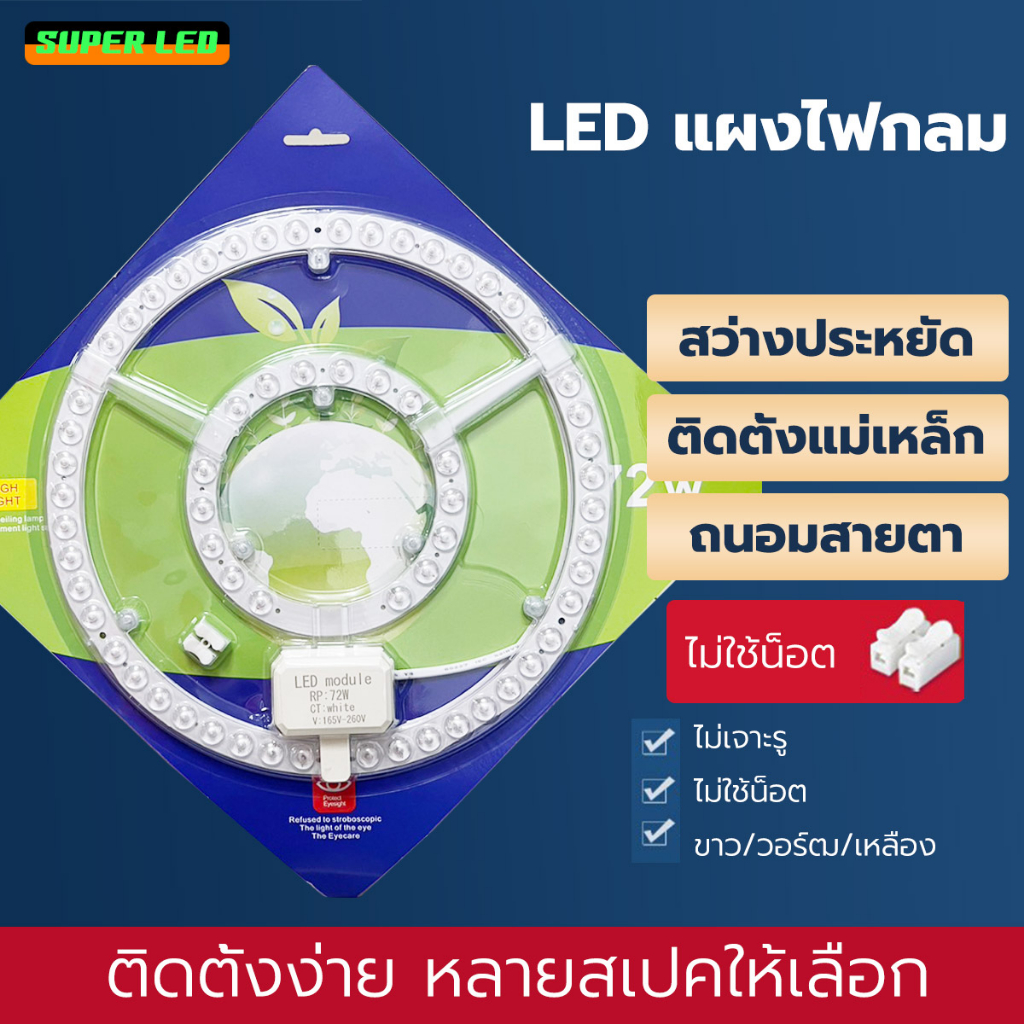 แผงไฟเพดานled 24w/36w/48w/72w3แสง แผงไฟแม่เหล็ก แผงไฟ led โคมเพดานled แผงไฟแม่เหล็ก แผ่นชิป แผ่นชิพ 