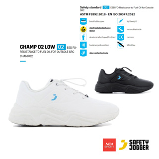 [ลิขสิทธิ์แท้] SAFETY JOGGER - CHAMP O2 รองเท้าพยาบาล รองเชฟ กันลื่น รองเท้าเอนกประสงค์ ร้านอาหาร