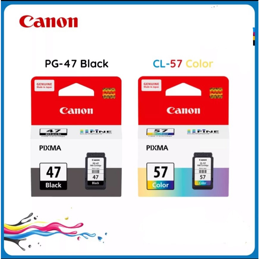 ตลับCanon E 410 PG-47 Canon CL-57CO Ink Black Color##มีแบบ ตลับแท้  no boxในตัวเลือกสินค้า**แจ้งให้เ