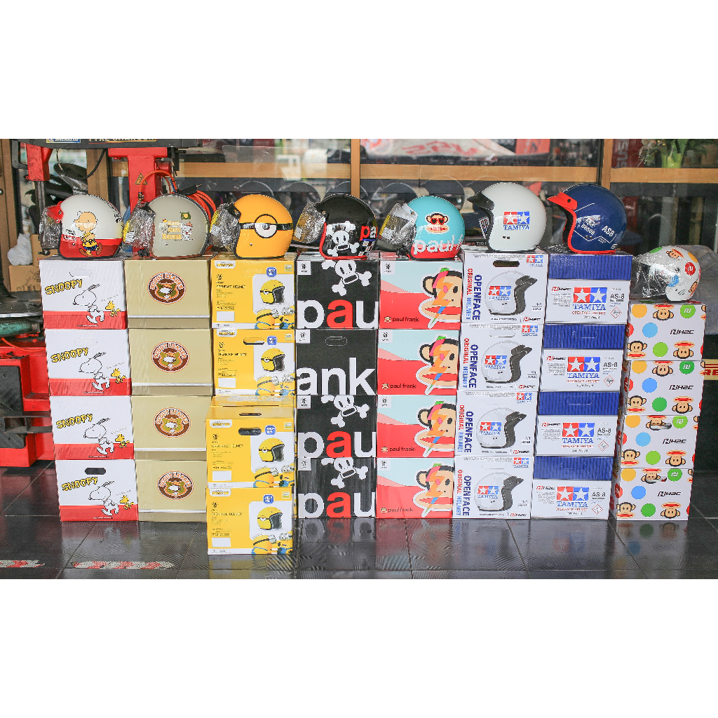 หมวกกันน็อค Honda H2C ครบรอบ 10 ปี ลาย Hot Wheels / Snoopy / Astro Boy SNOOPY , PUAL FRANK , MINIONS