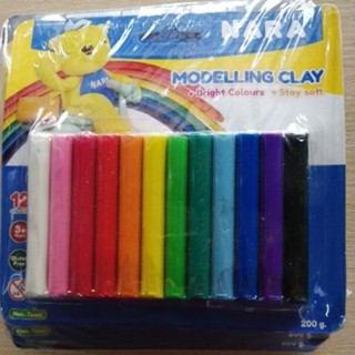 ดินน้ำมันไร้สารพิษ​ ขนาด​ 200​ กรัม​ แพ็ค​ คละสี