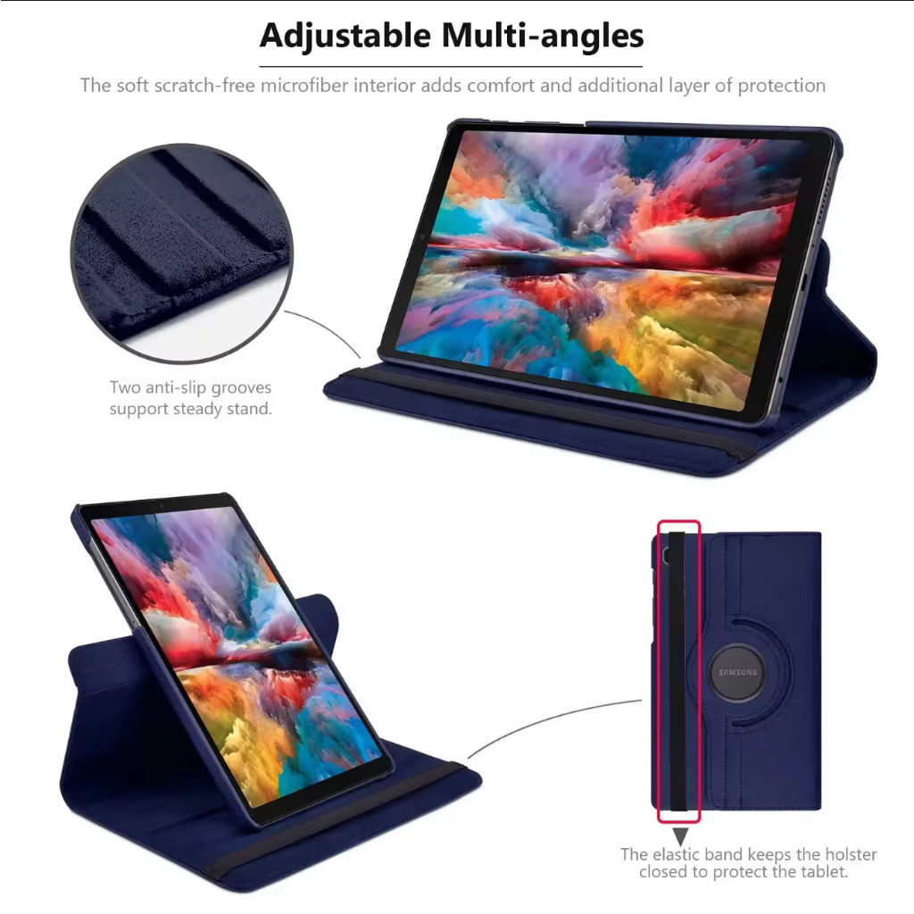 เคสฝาพับ​ เคสแท็บเล็ต ปรับตั้ง-หมุนได้ 360 องศา มีทุกรุ่น Samsung Tab S7 S8 S9 FE/Tab A7 lite/Tab S6lite /Tab A9 Plus - รูปที่ 4