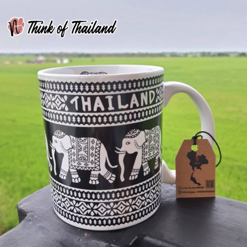 แก้วกาแฟลายช้างไทยลายลิขสิทธิ์