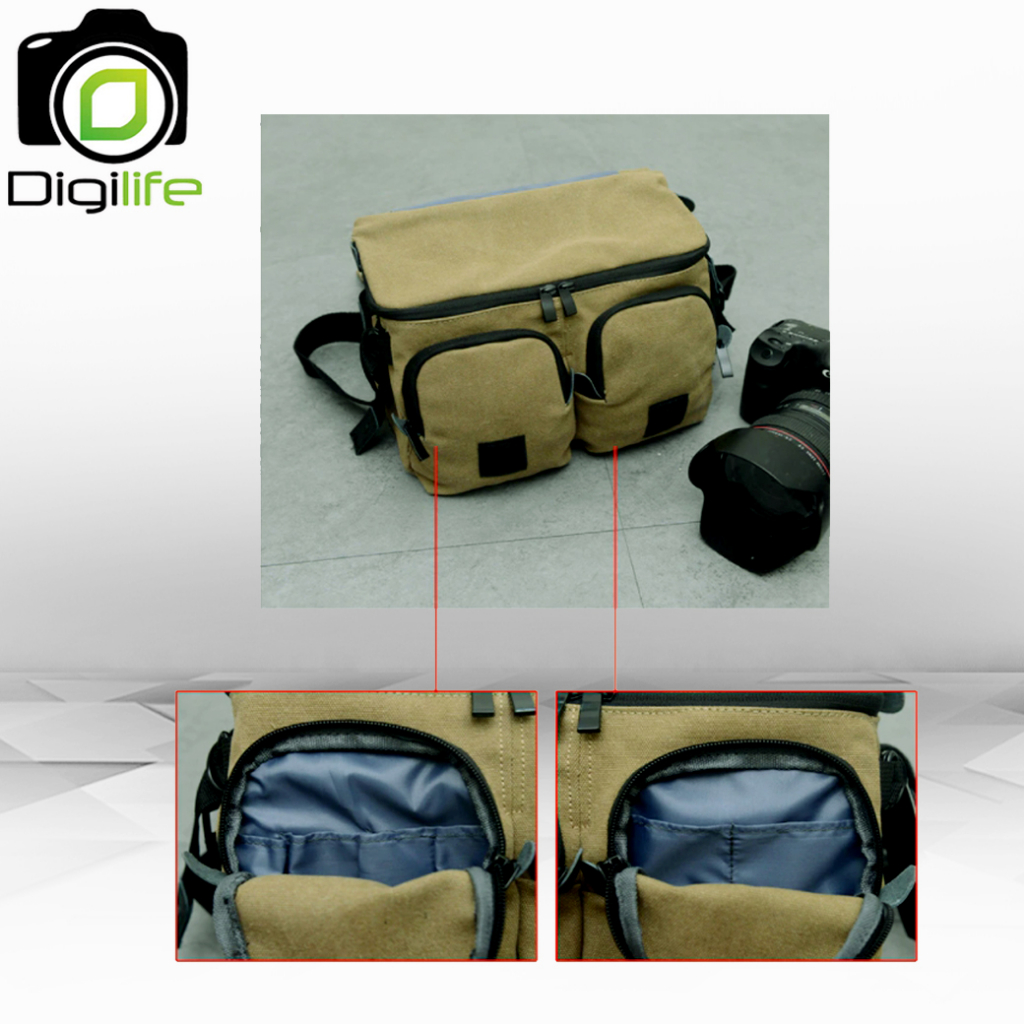 Camera Bag National Style - Digilife ( ผ้า Canvas Cotton แบบเดียวกันกับ กระเป๋ากล้อง National Geographic NG 2346 )