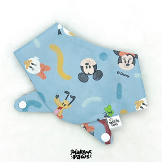 Blue Mickey💙 Bandana ผ้าพันคอสุนัข ผ้าพันคอสัตว์เลี้ยง ผ้าพันคอแมว