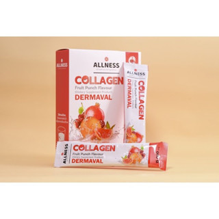 AllnessCollagen FruitPunch Flavour 150,000mg ผลิตภัณฑ์เสริมอาหารคอลลาเจนแบบชงดื่มรสฟรุ๊ตพั้นซ์