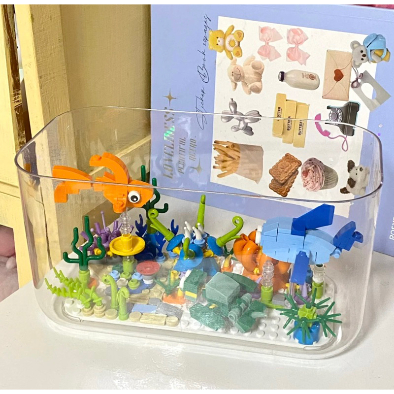 (พร้อมส่ง)✨  ตัวต่อตู้ปลา เลโก้ตู้ปลา Aquarium ของตกแต่งห้อง มินิมอล ราคา ถูกที่สุด ดีลบีเคเค แกลเลอรีภาพที่ 2