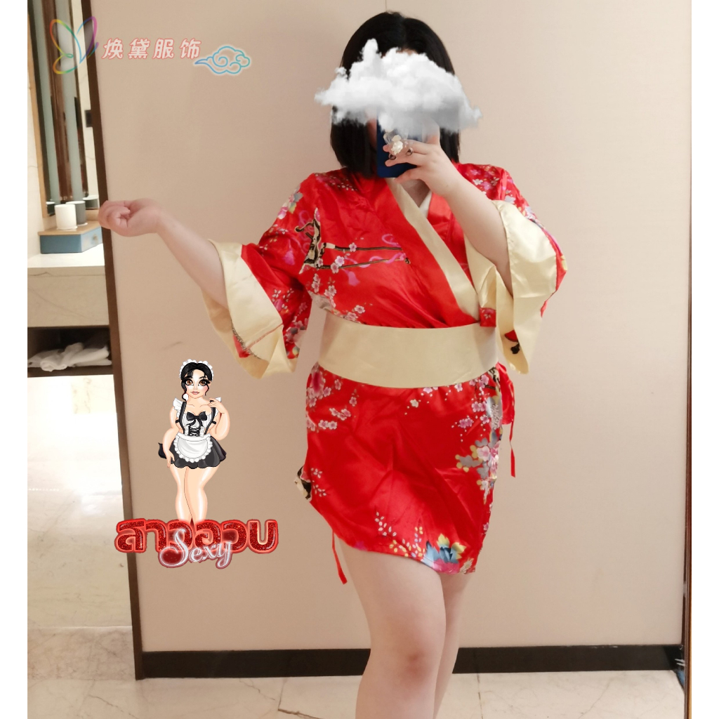 ชุดนอนกิโมโน ชุดนอนผู้หญิง ลายดอกไม้ มีหลายไซต์ M-2XL 80kg M-167