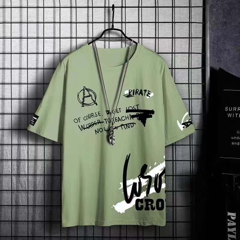 เสื้อยืดคอกลม แขนสั้น พิมพ์ลายตัวอักษร ทรงหลวม สไตล์คลาสสิก แฟชั่นคู่รัก สําหรับผู้ชาย และผู้หญิง
