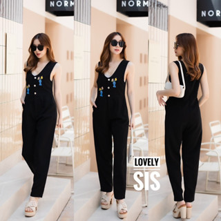 🌈🌿🌼🌸🌺🤎💙🇰🇷 Sleeveless V Jumpsuit Long Pant