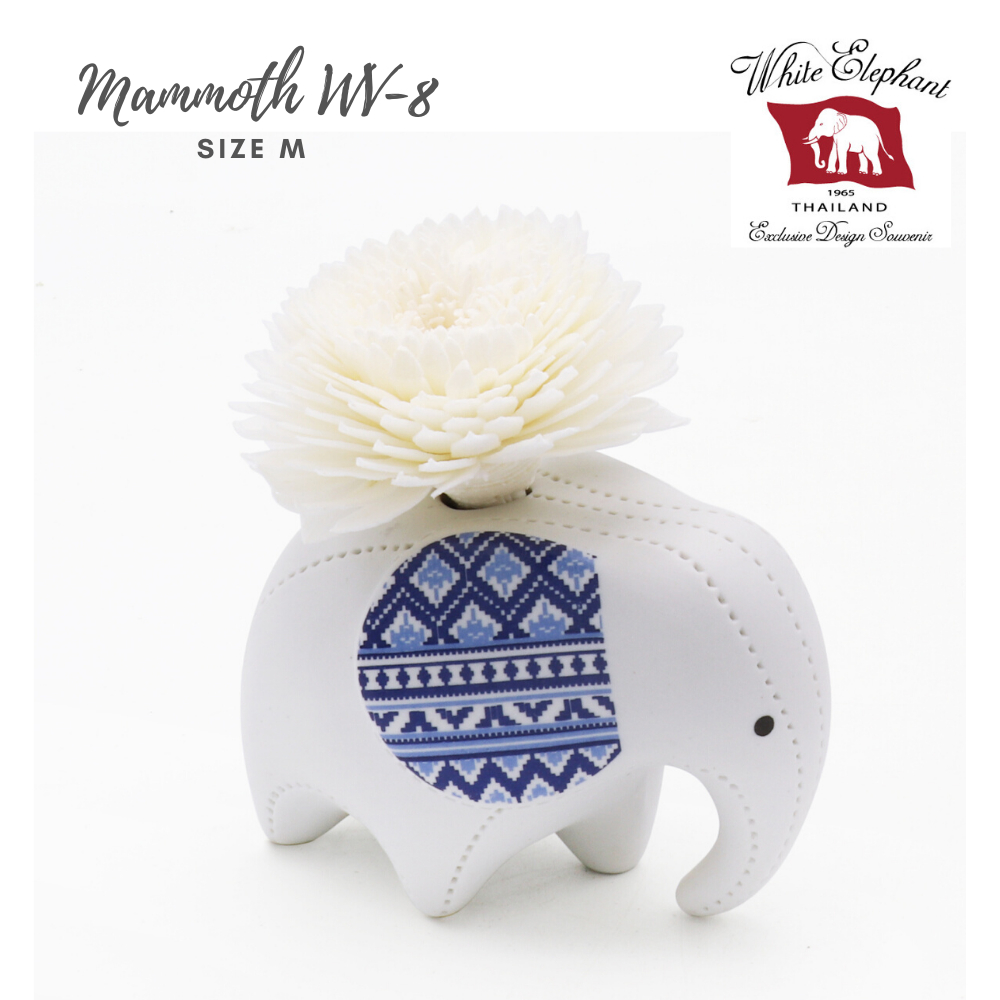 ชุดน้ำหอมปรับอากาศ อโรม่า diffuser ช้างเซรามิค เเมมมอธ น้ำหอม M – WV 8 พร้อมน้ำหอมกลิ่นตะไตร้หอม