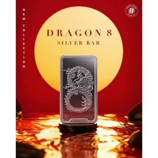 แท่งเงิน 99.99% น้ำหนัก 150 กรัม - ลายมังกร 8 - Bullion Silver Bar 150 Grams - Dragon