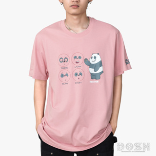 DOSH UNISEX T-SHIRTS WE BARE BEARS เสื้อยืดคอกลม แขนสั้น ผู้ชาย-ผู้หญิง 9DBBMT5020-BL