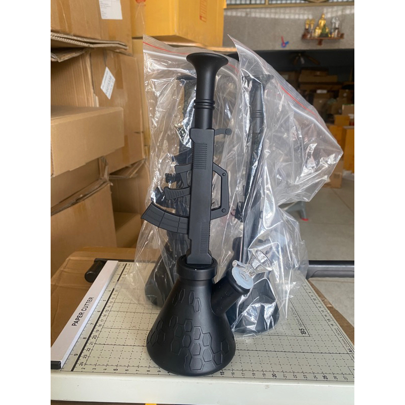 BONG GUN 30 cm 🇺🇸 บ้องสิริโคน ทรงปืน สูง 30 ( ในไทยส่ง 1-2 วัน )