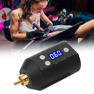 Surf เครื่องสักไฟฟ้า พาวเวอร์ซัพพลาย 3 เป็น 12V แบตเตอรี่ 1500 Mah ไร้สาย สีดํา
